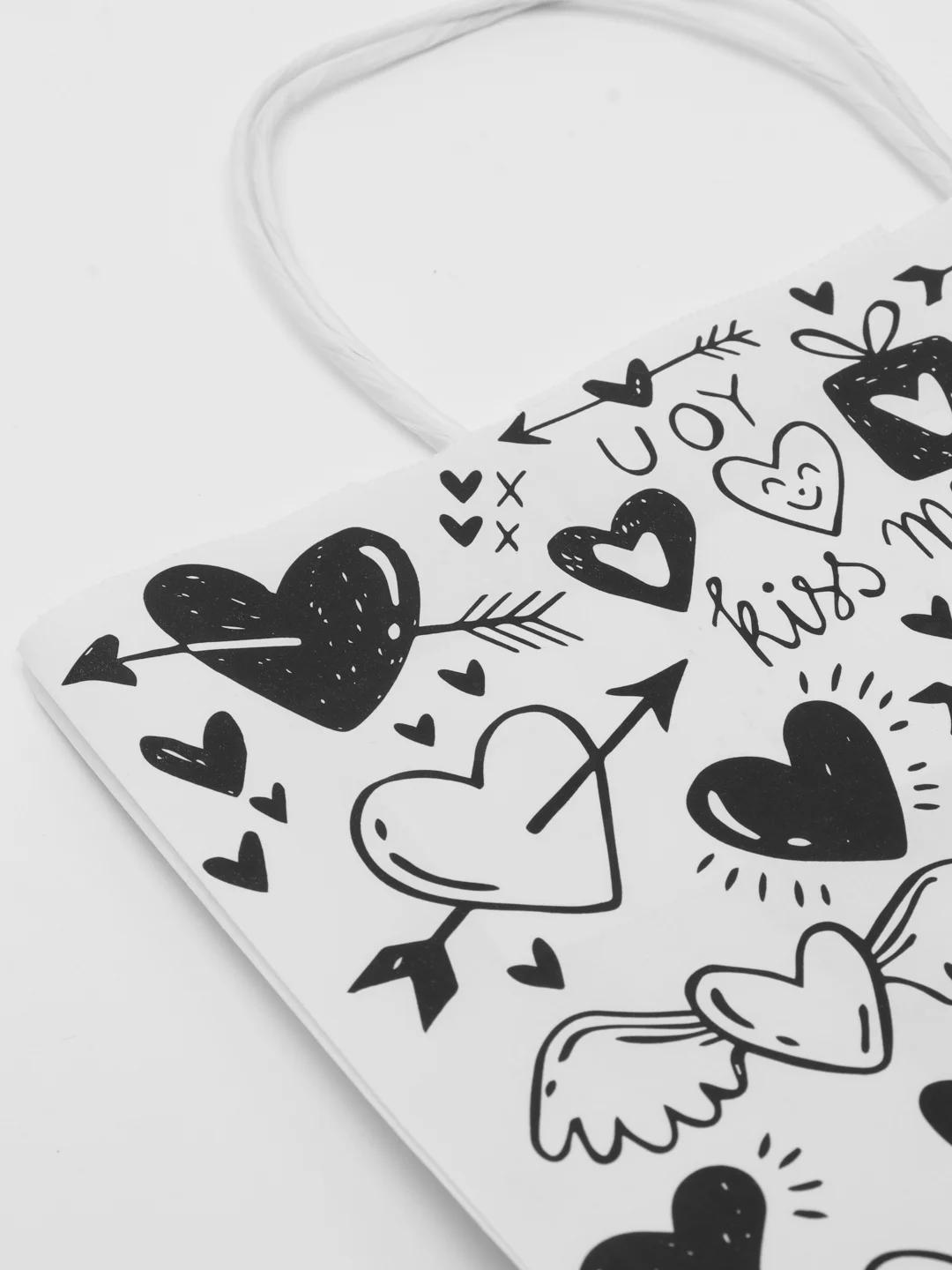 Пакет подарочный бумажный "Love you, angel", 24 х 14 х 30 см