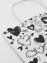 Пакет подарочный бумажный "Love you, angel", 24 х 14 х 30 см