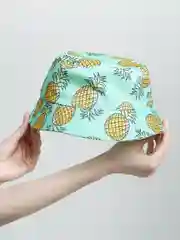 Салатовый панама летняя с ананасами унисекс, 4 цвета