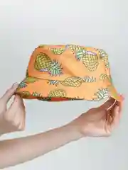 Оранжевый панама летняя с ананасами унисекс, 4 цвета