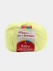 Лимонный пряжа Кроха Троицкая фабрика, 20% шерсть, 80% акрил, 50 г, 135 м