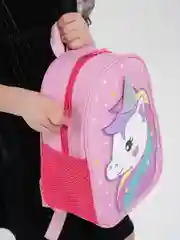 Розовый рюкзак детский с единорогом