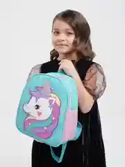 Бирюзовый рюкзак детский с единорогом