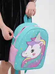 Бирюзовый рюкзак детский с единорогом