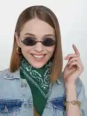 Зеленый бандана с классическим принтом