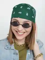 Зеленый бандана с классическим принтом