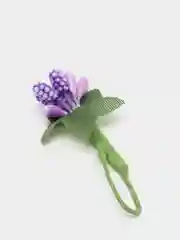 Фиолетовый открытка-конверт из крафтовой бумаги, с цветком