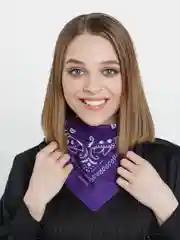 Фиолетовый бандана с классическим принтом