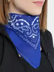 Синий бандана с классическим принтом