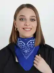 Синий бандана с классическим принтом