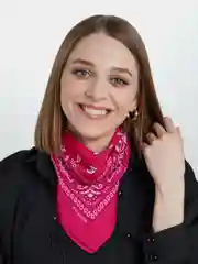 Фуксия бандана с классическим принтом