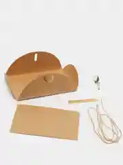 Прозрачный открытка-конверт из крафтовой бумаги, с цветком