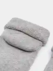 Серый носки детские, плюш, с отворотом, 1 пара
