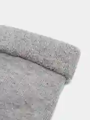 Серый носки детские, плюш, с отворотом, 1 пара