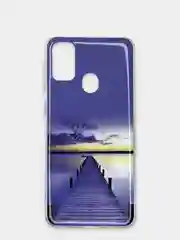 Сиреневый чехол Samsung Galaxy M21 / M30s с рисунком