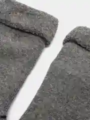Серый носки детские, плюш, с отворотом, 1 пара