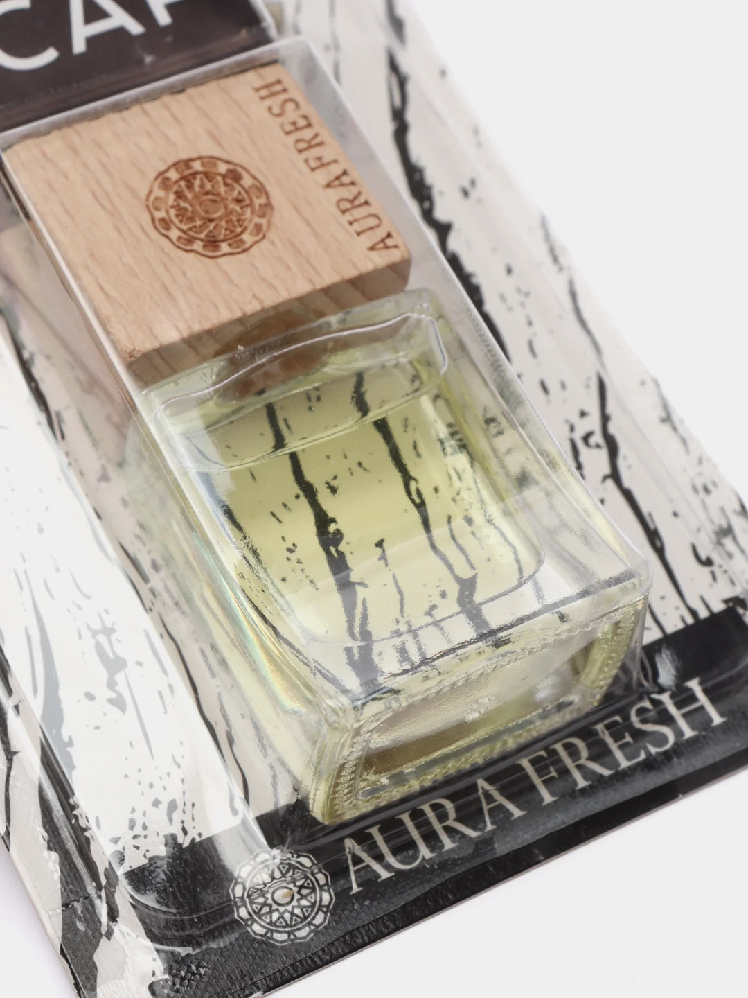 Ароматизатор освежитель воздуха в машину ПАРФЮМ Aura Fresh деревянный авто