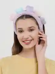 Лавандовый sweet Cat Shop Мягкая повязка на голову для волос для косметических процедур