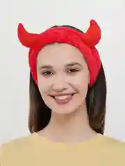Красный sweet Cat Shop Мягкая повязка на голову для волос для косметических процедур