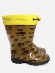 Горчичный резиновые сапоги детские, с утеплителем, 22-30 размер