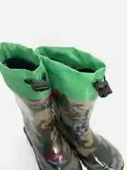 Зеленый резиновые сапоги детские, с утеплителем, 22-30 размер