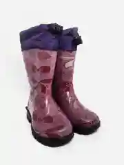 Тёмно-розовый резиновые сапоги детские, с утеплителем, 22-30 размер