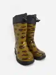 Бронзовый резиновые сапоги детские, с утеплителем, 22-30 размер
