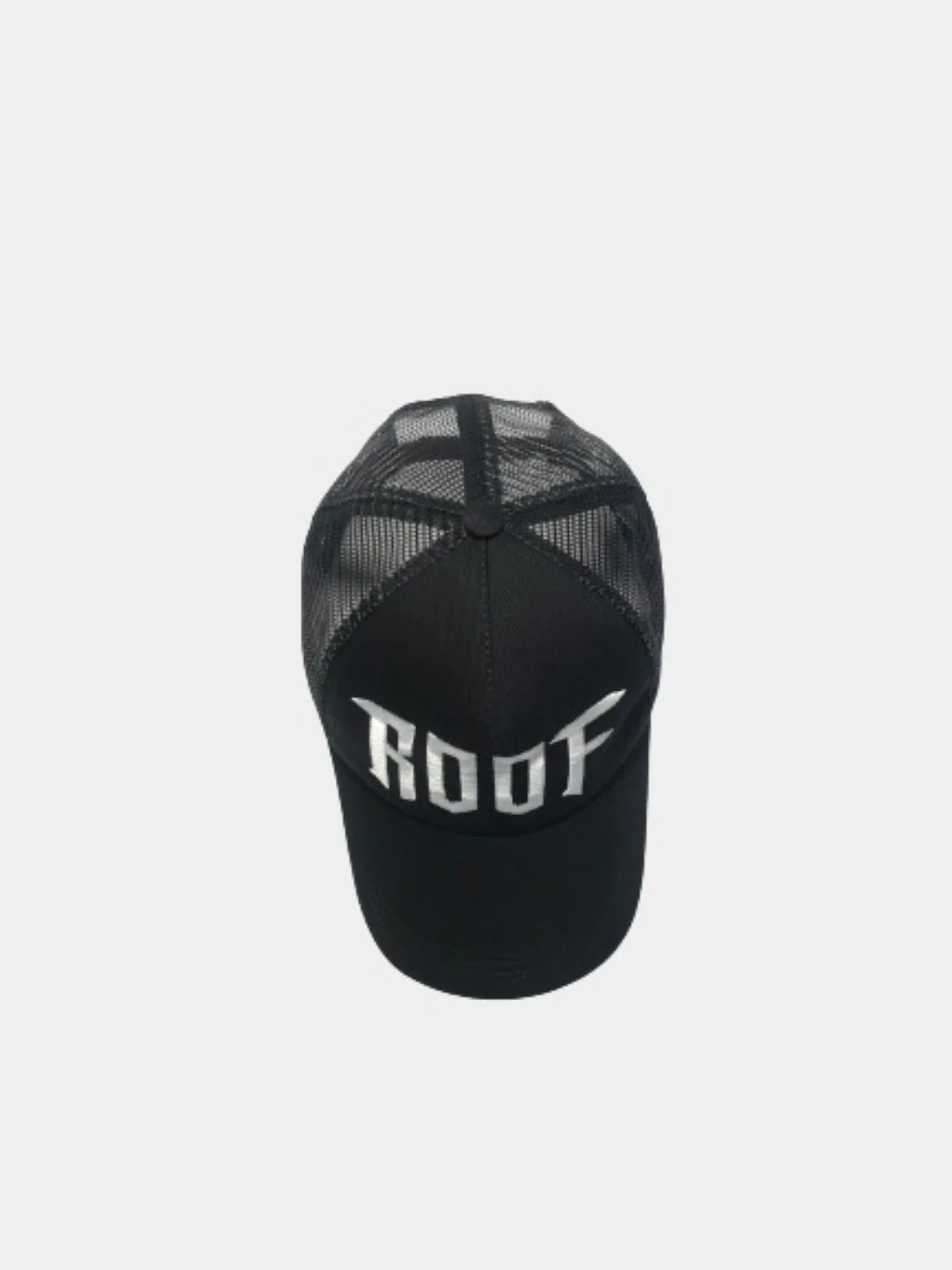 Бейсболка черная с сеткой, вышивка "Roof"