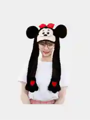 Черный шапка с двигающимися ушами
