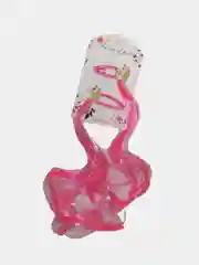 Розовый заколки с прядями