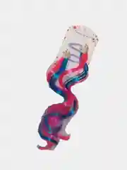Синий заколки с прядями