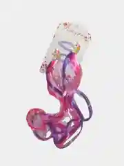 Фиолетовый заколки с прядями