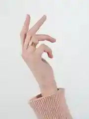 Золотой кольцо безразмерное, унисекс
