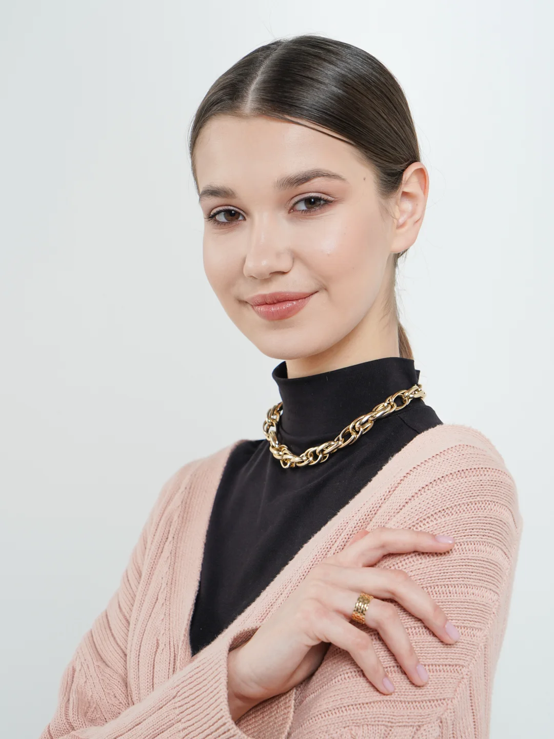 Золотой кольцо безразмерное, унисекс