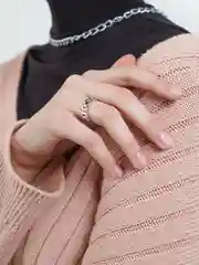 Серебряный кольцо безразмерное, унисекс