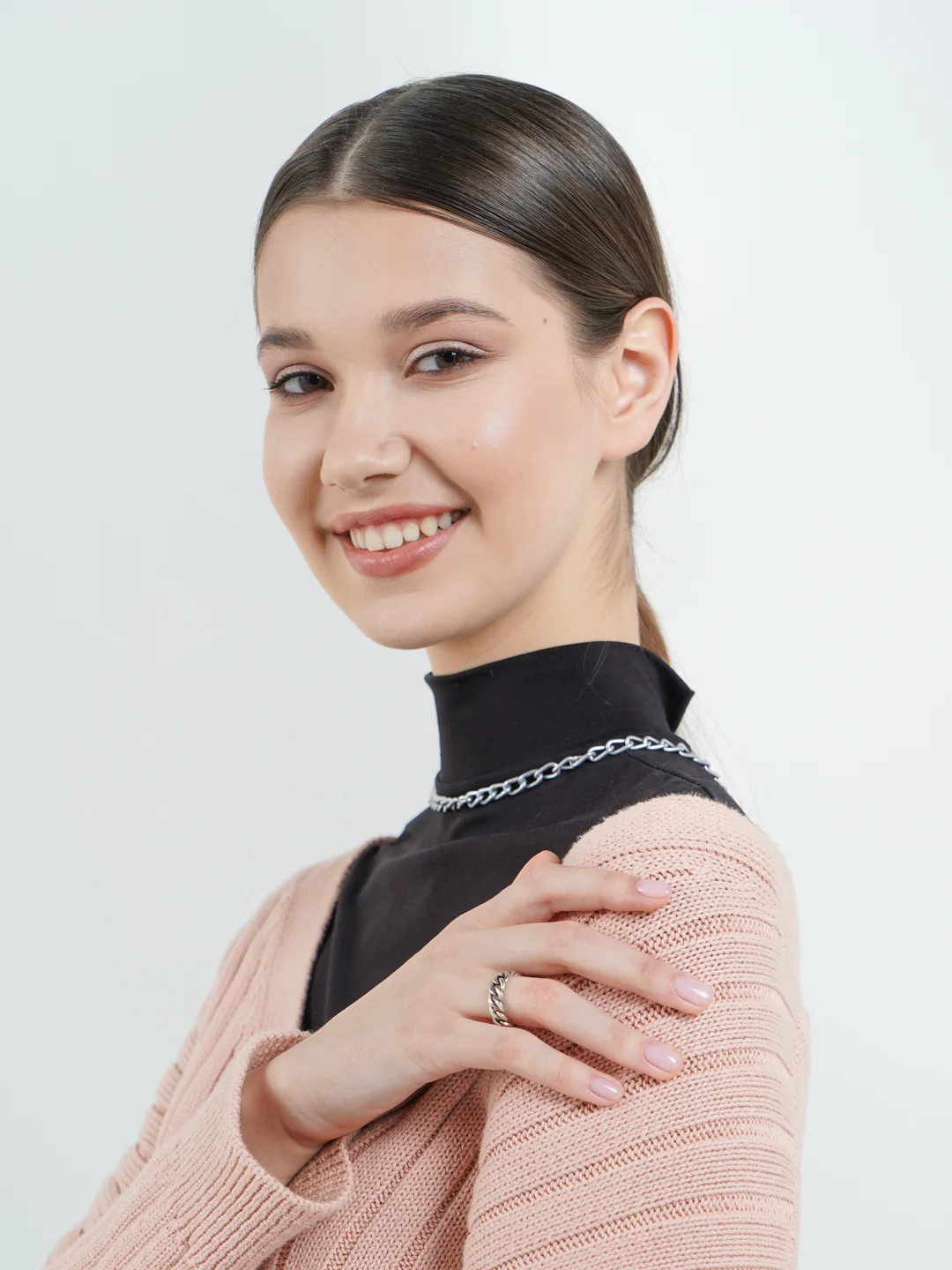 Серый металлик кольцо безразмерное, унисекс