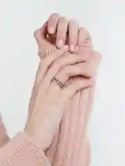 Серый металлик кольцо безразмерное, унисекс