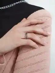 Серый металлик кольцо безразмерное, унисекс