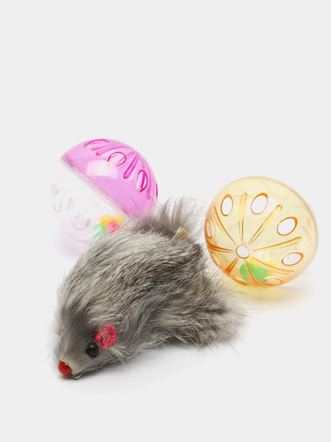 Набор игрушек для кошек (2 мяча, мышь), d45мм; 55мм