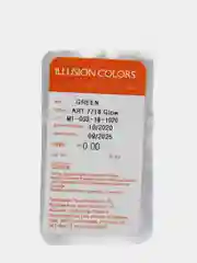Зеленый цветные контактные линзы Illusion colors Glow, 2 шт, 3 месяца, 8,6