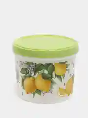 Банка с декором, крышка в комплекте, цвет зеленый, 1 л
