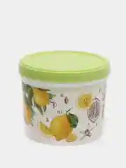 Банка с декором, крышка в комплекте, цвет зеленый, 1 л