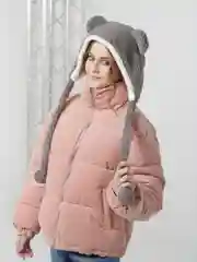 Серый шапка-ушанка мишка