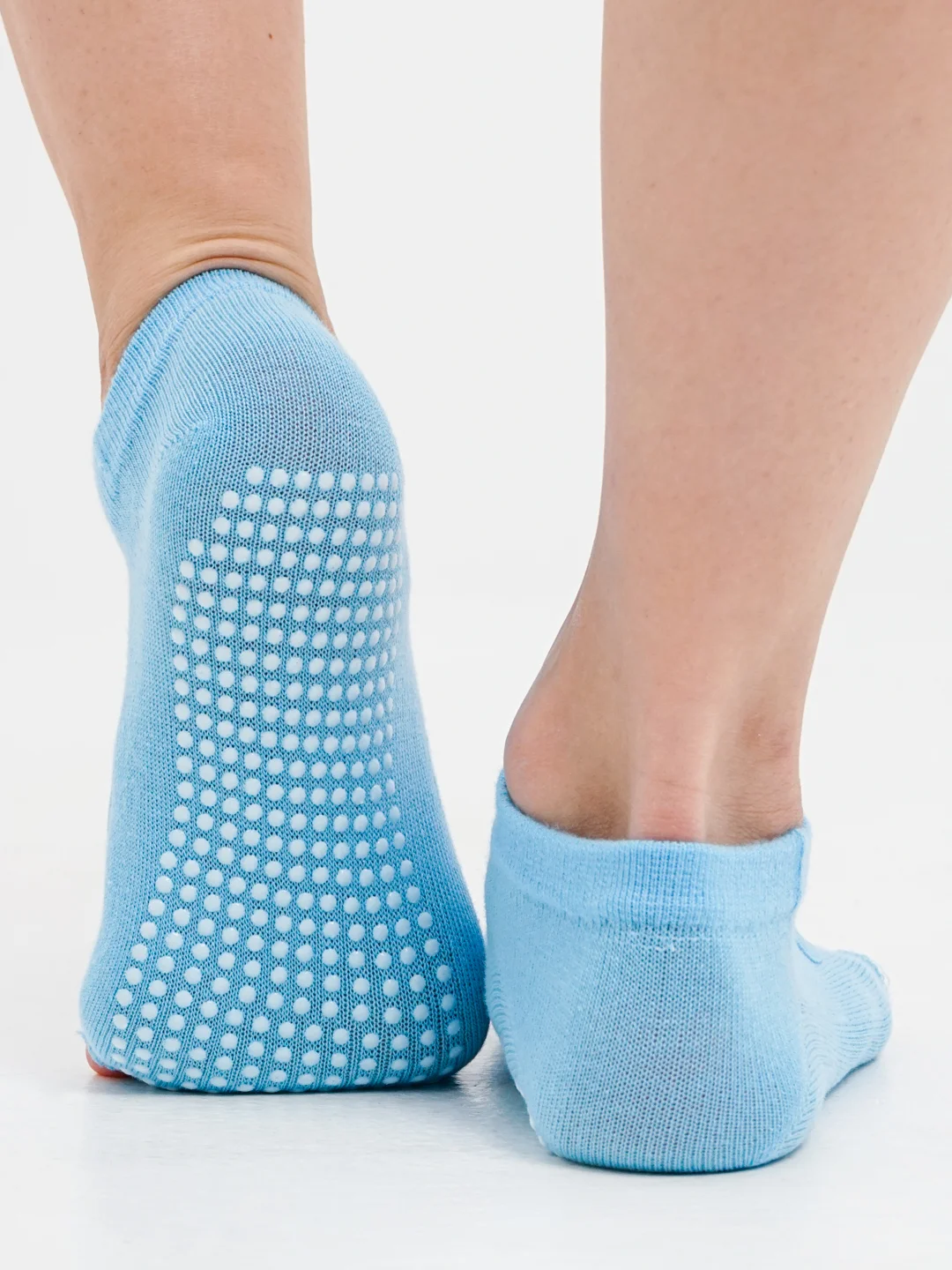 Голубой носки для йоги антискользящие, пилатеса Non slip