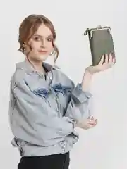 Лесной зеленый сумка кошелек женская