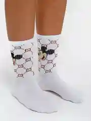 Белый женские носки, высокие