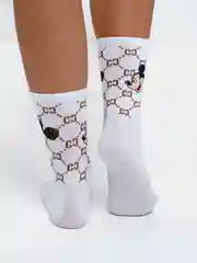 Белый женские носки, высокие