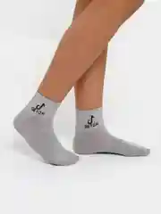 Серый носки однотонные спортивные