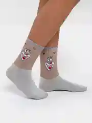 Серый носки женские, высокие
