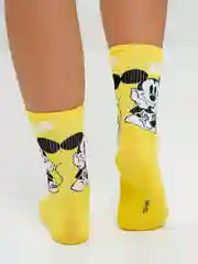 Желтый носки женские, высокие